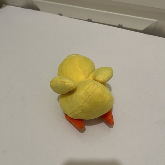 Kids Yellow Orange Chick Duck Plush 5" Stuffed Animal Toy Easter Spring - Picture 7 of 9